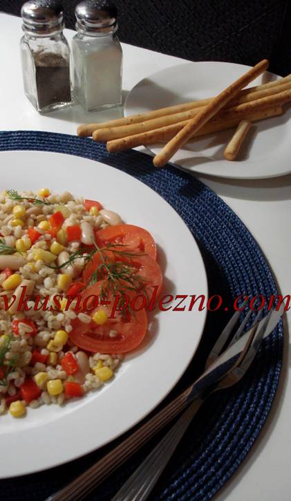 Перловая каша (с кукурузой и фасолью) Перловая каша (c кукурузой и фасолью)