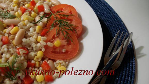 Перловая каша (с кукурузой и фасолью) Перловая каша (с кукурузой и фасолью)