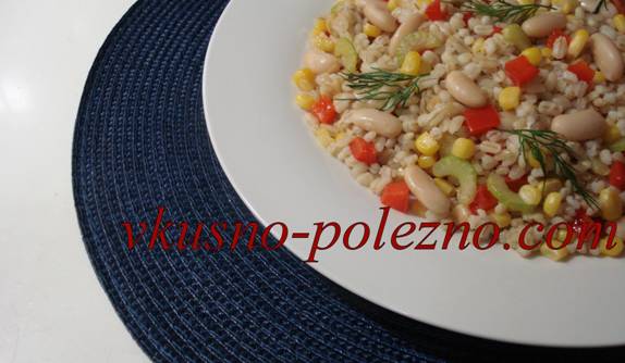 Перловая каша с кукурузой и фасолью Перловая каша с кукурузой и фасолью
